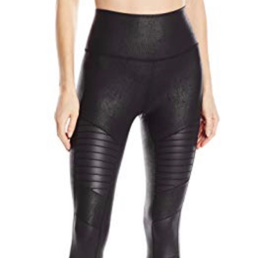 Alo Faux Leather Moto Leggings